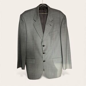 Gian Carlo Lamberti Men's Vintage Wool Size 46 R Gray Suit Jacket